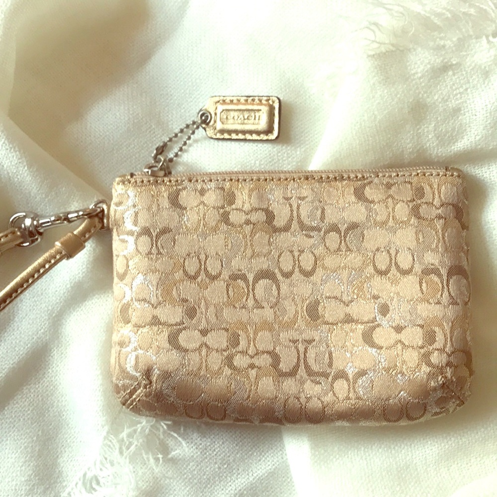 Genuine Gold Coach Wristlet